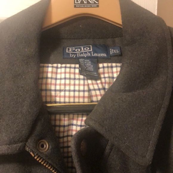 Gray Polo jacket , never worn! Peacoat material - Picture 2 of 7